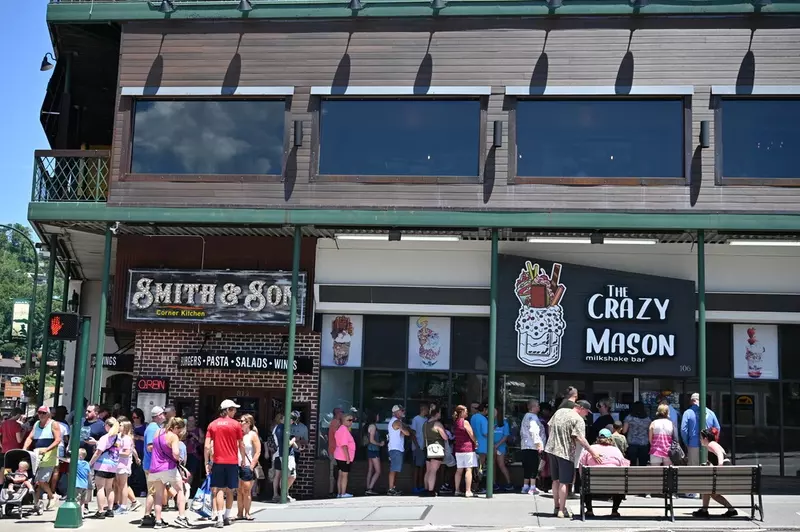 The Crazy Mason milkshake shop in Gatlinburg