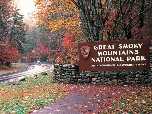 Great Smoky Mountains National Park sign