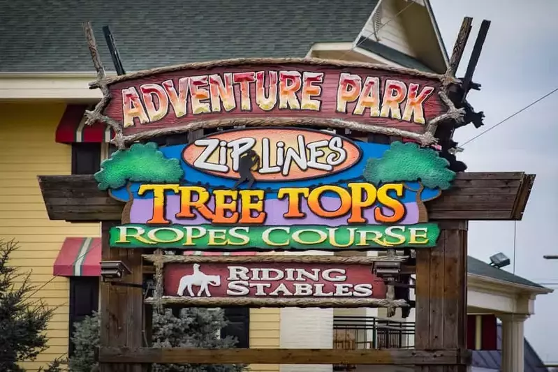 adventure park at five oaks sign