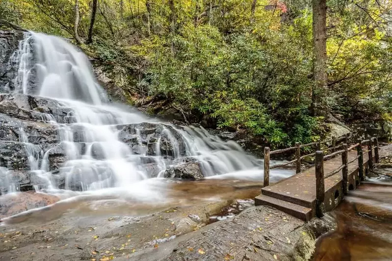 Photo of beautiful Laurel Falls near Gatlinburg Tn