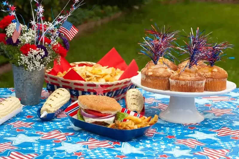 Picnic food on 4th of July