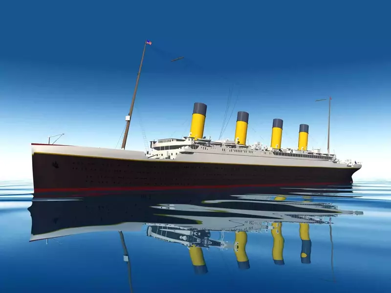 Titanic on the water