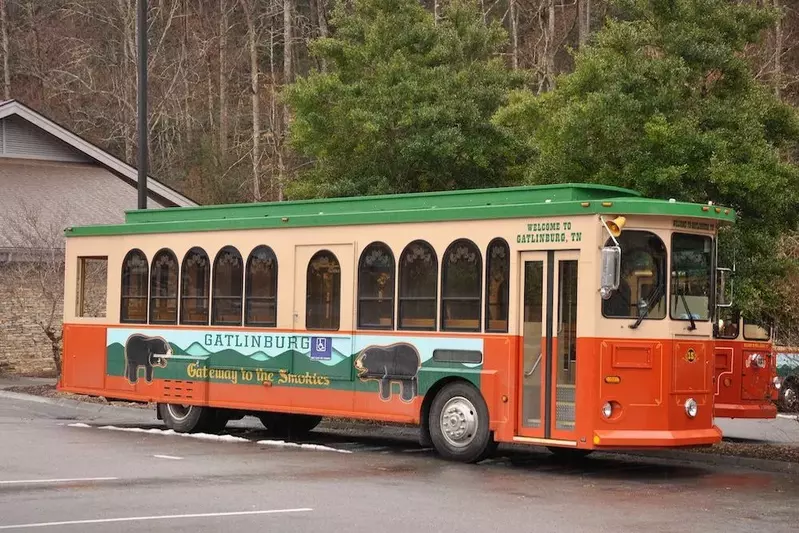 Gatlinburg Trolley stop