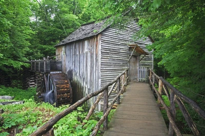 The John Cable grist mill in Cades Cove is one of the top historical sites in Gatlinburg TN