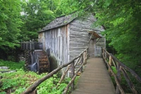 The John Cable grist mill in Cades Cove is one of the top historical sites in Gatlinburg TN