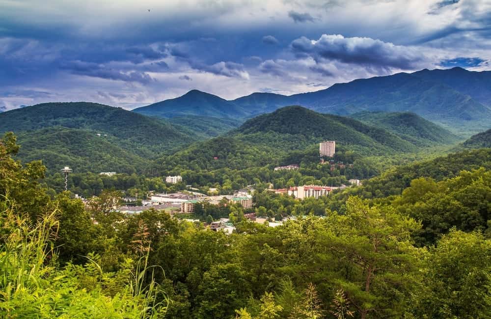 View of Gatlinburg and the Smoky Mountains