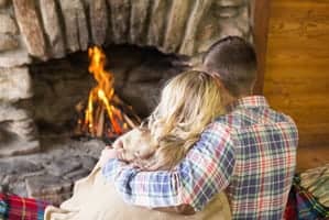 Cozy Fireplaces in Our Cabins