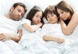 family sleeping