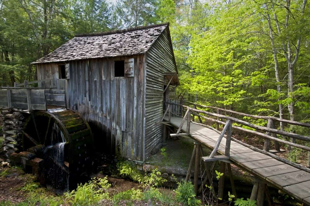 The John Cable gristmill in Cades Cove in the Smoky Mountains.