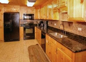 kitchen in gatlinburg cabin